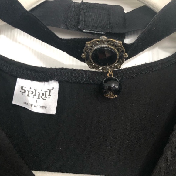 Spirit Halloween Dark Witch costume girls size‎ large 12/14 dress & choker - Picture 11 of 14